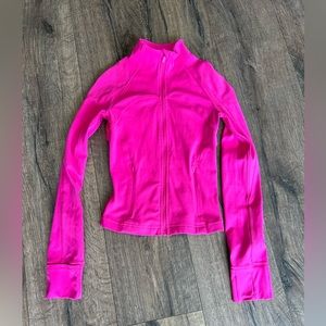 Lululemon define jacket crop hot pink size 0